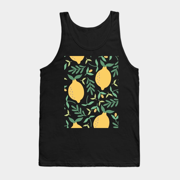 Lemon Pattern Tank Top by HuntersDesignsShop